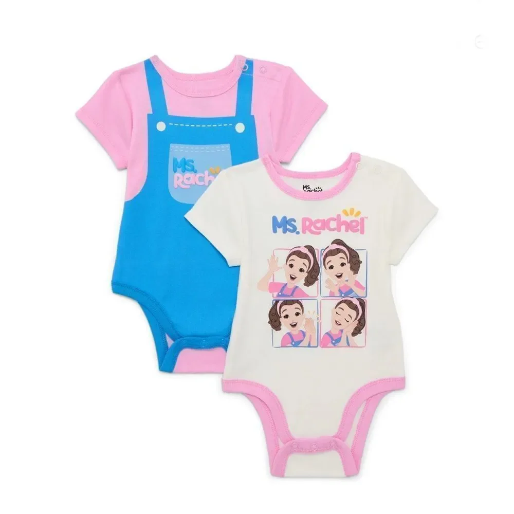 Baby Bodysuit Romper Sun Hat 6-Piece Set Size 6-9M